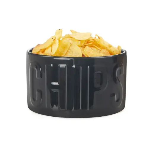 [DNA0028034] Balvi Snack tray,Chips,black,ceramic