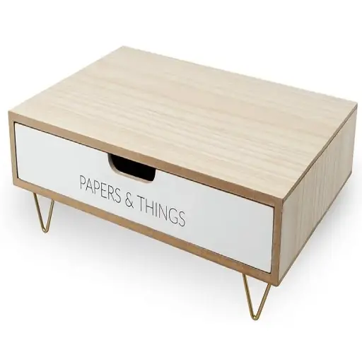 [DNA0028055] Balvi Monitor stand,Nordic,drawer,white