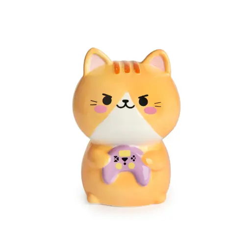 [DNA0028068] Balvi Coin bank,Kawaii Gamer,orange,ceramic