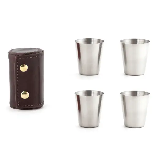 [DNA0028104] SHOT GLASSES WITH LEATHER CASE - code Y922
