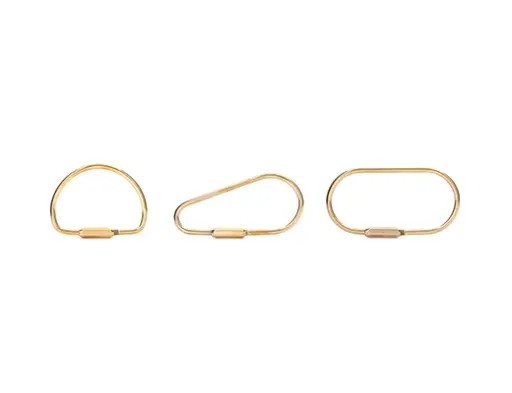 [DNA0028176] Kikkerland BRASS KEY RING ASST