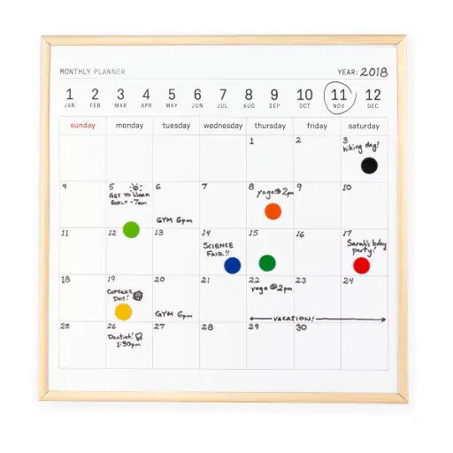 [DNA0028185] Kikkerland WHITE BOARD CALENDAR