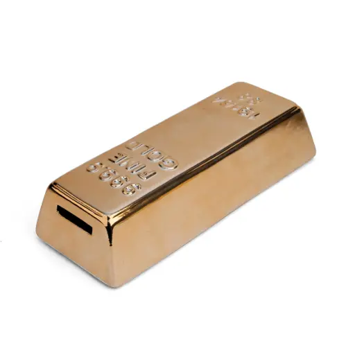 [DNA0028210] Kikkerland COIN BANK GOLD BAR - code Y923