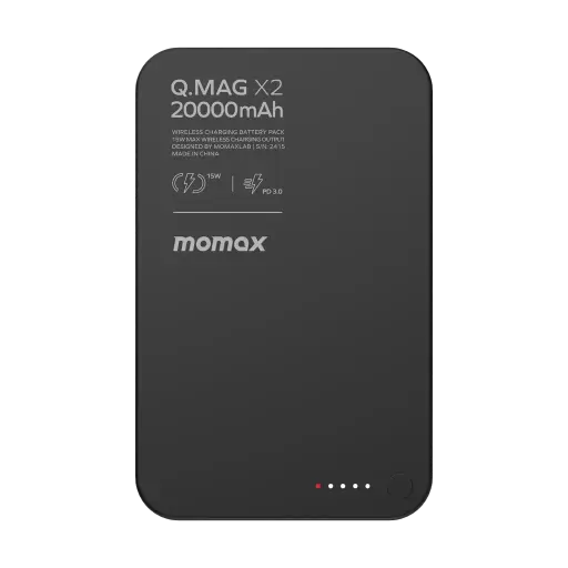 [DNA0028597] Momax Q.Mag X2 35W 20000mAh Magnetic Wireless Battery Pack - Black