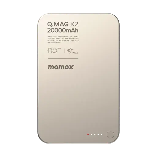 [DNA0028637] Momax Q.Mag X2 35W 20000mAh Magnetic Wireless Battery Pack - Titanium
