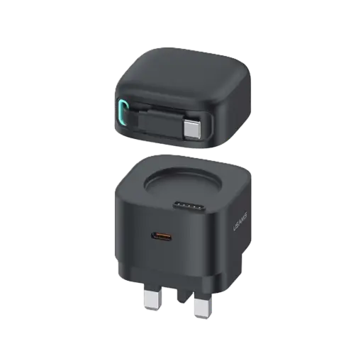 [DNA0028665] USAMS US-CC204 35W GaN Charger with Retractable Type-C Cable (Black)