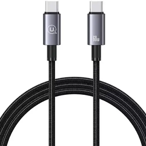 [DNA0028697] USAMS US-SJ661 60W Type-C to Type-C Alloy Fast Charging Cable 1.2m (Tarnish)