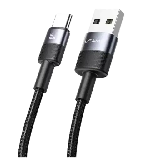 [DNA0028705] USAMS SJ718 3A Type-C Aluminum Alloy Data Cable 1.2m (Tarnish)