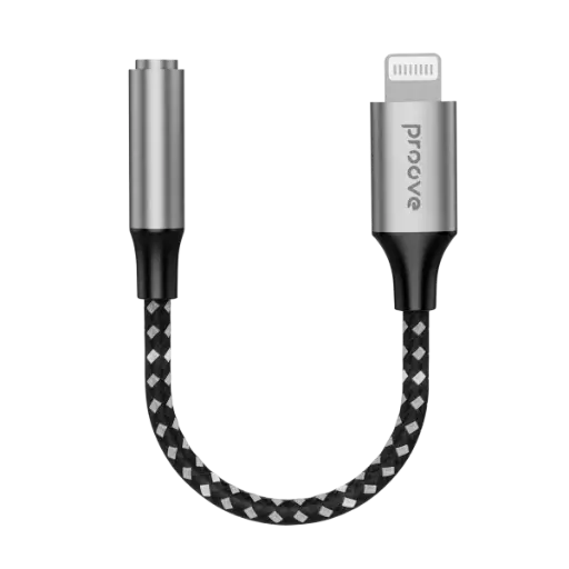 [DNA0028711] محوّل صوت Proove SoundMesh من Lightning إلى 3.5 ملم – رمادي