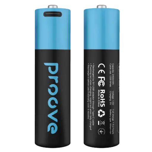 [DNA0028715] Proove Compact Energy Rechargeable AA Batteries (Black)