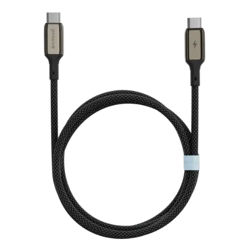 [DNA0028799] كابل Proove Dense Metal من Type-C إلى Type-C بقدرة 60 واط وطول 1 متر – أسود
