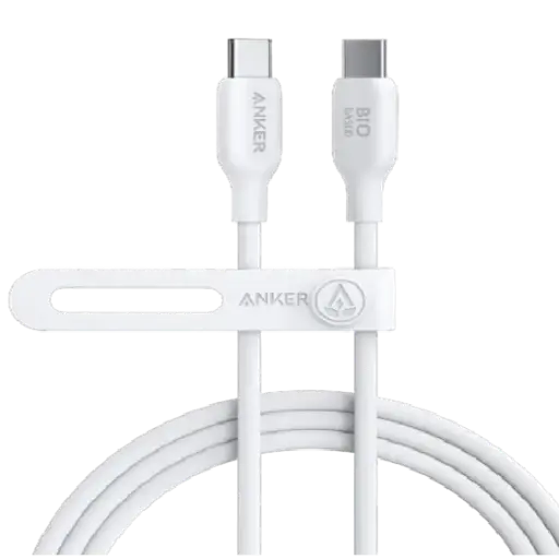 [DNA0029833] كيبل أنكير 544 صديق للبيئة USB-C إلى USB-C بطول 1.8 متر — اللون الأبيض