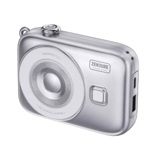 [DNA0030113] باور بانك زيندور SuperMini GO مغناطيسي لاسلكي بقدرة 20 واط — اللون الفضي