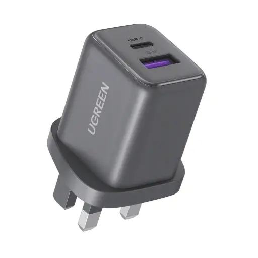 [DNA0030190] UGREEN 30W 2-Port USB-C GaN Fast Charger - Space Gray