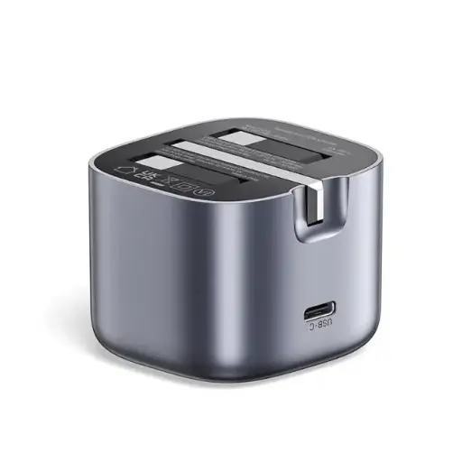 [DNA0030222] شاحن يوغرين Nexode بقدرة 30 واط بخمسة منافذ USB-C بتقنية GaN للشحن السريع — اللون الرمادي