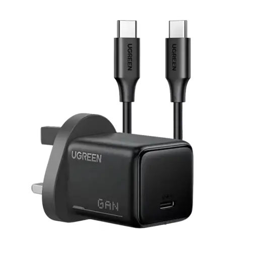 [DNA0030228] شاحن يوغرين بتقنية GaN بقدرة 25 واط مع منفذ USB-C للشحن السريع
