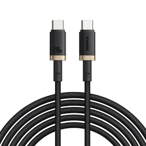 [DNA0030381] كيبل باسيوس Dura من USB-C إلى USB-C بقدرة 240 واط وطول 1 متر — اللون الأسود