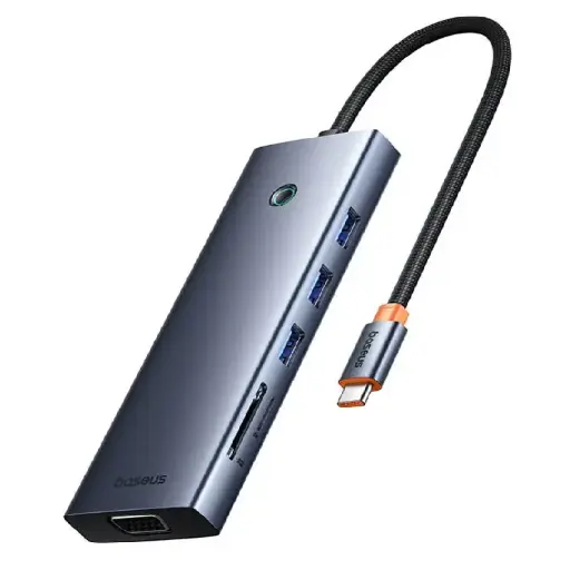 [DNA0030442] محطة إرساء وموزع منافذ باسيوس UltraJoy بعشرة منافذ — اللون رمادي فضائي