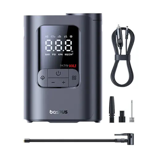 [DNA0030458] Baseus GoTrip VA1 Wired Inflator 22-Cylinder Black (With Hoses + DC Cable)