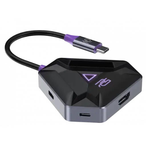 [DNA0030481] Proove Type-C-HUB Spectre (2*USB3.0 + Type-C + PD100W + HDMI) dark gray