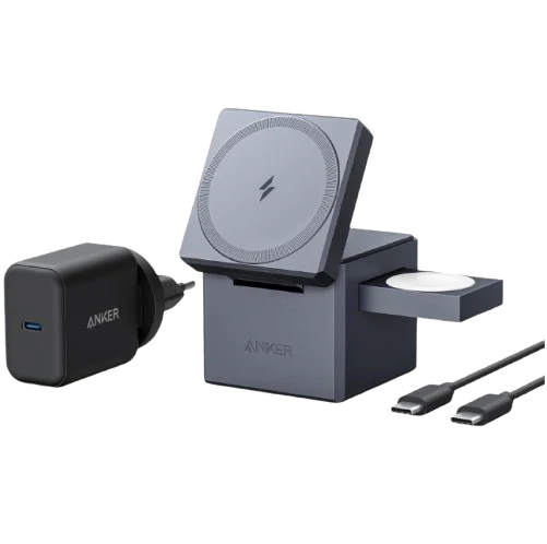 [DNA0030600] Anker 3-in-1 Cube with MagSafe - Gray