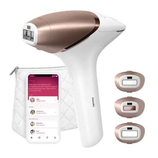 [DNA0030692] Philips Lumea IPL 9000 Series Cordless Hair Removal Device with 3 Attachments BRI955/60