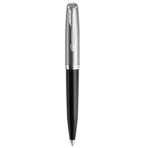 [DNA0031236] PARKER 51 Core Ballpoint Pen - Black Resin Stainless Steel Cap CT 