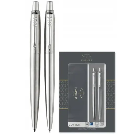 [DNA0031264] PARKER Jotter Stainless Steel CT Duo Gift Set: Ballpoint + Mechanical Pencil 