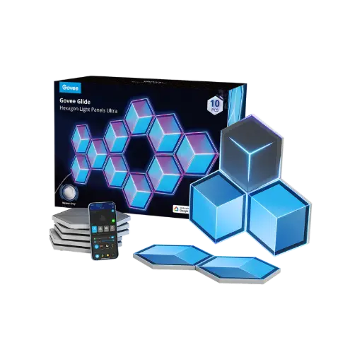 [DNA0031315] Govee Glide Hexagon Light Panels Ultra Meteor Grey 7Pack