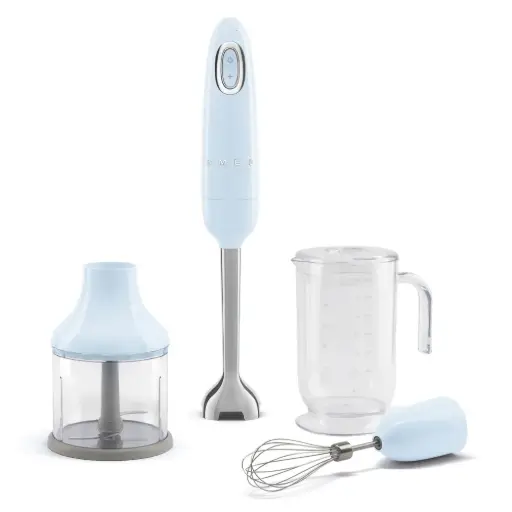 [DNA0031671] Smeg 50's Style Hand Blender with Accessories - Pastel Blue