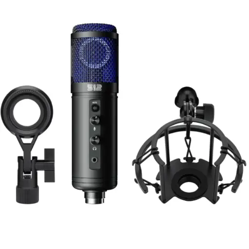 [DNA0032067] 512 Audio Tempest Professional Large Diaphragm Condenser USB Microphone - Black