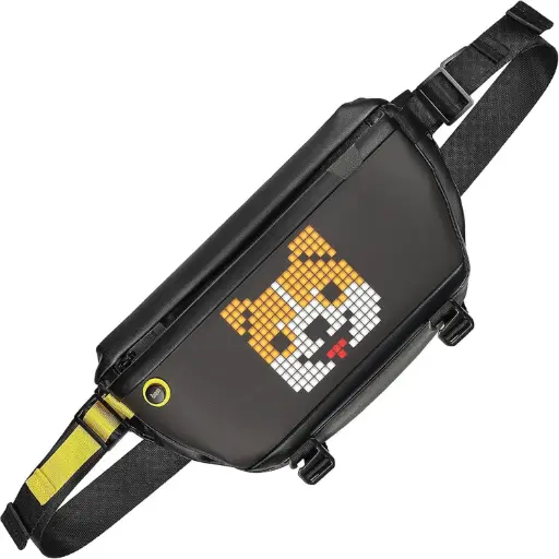 [DNA0032119] Divoom Pixoo Sling Bag with LED Display Crossbody Waterproof Backpack - Black
