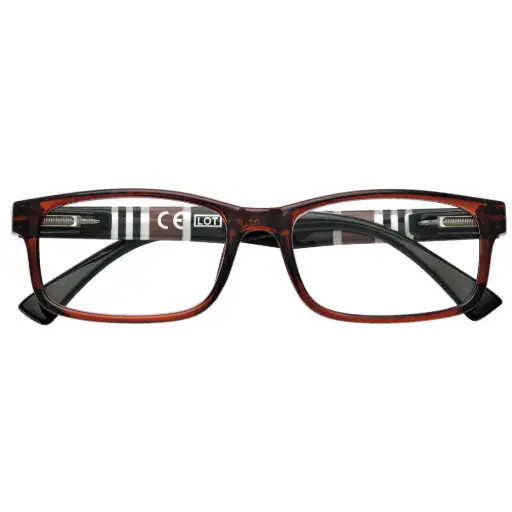 [DNA0032643] Zippo Reading Glasses – B25 Slim Fashion Brown Frame +1.00 – 31Z-B25-BRO100