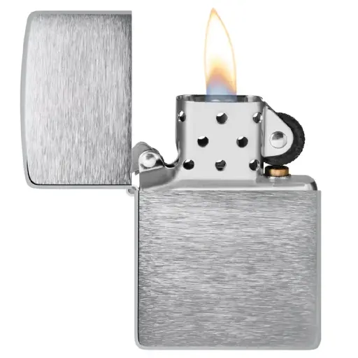 [DNA0032717] Zippo Windproof Lighter – Regular Brushed Chrome – Series 200 – 200