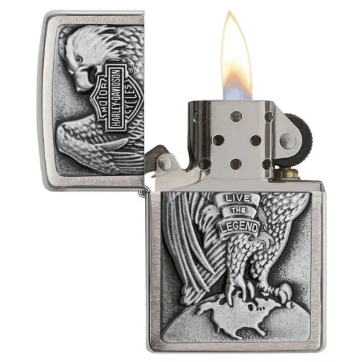 [DNA0032743] Zippo Windproof Lighter – Regular Brushed Chrome Made in USA Eagle – 200HD-H231