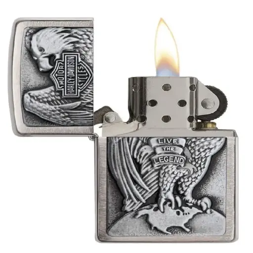 [DNA0032744] Zippo Windproof Lighter – Regular Brushed Chrome Made in USA Eagle – 200HD-H231