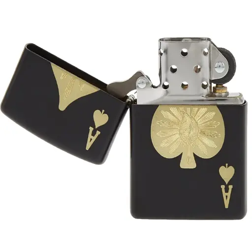 [DNA0032768] Zippo Windproof Lighter – Regular Black Matte – Zippo Ace Design – 218-MP400043