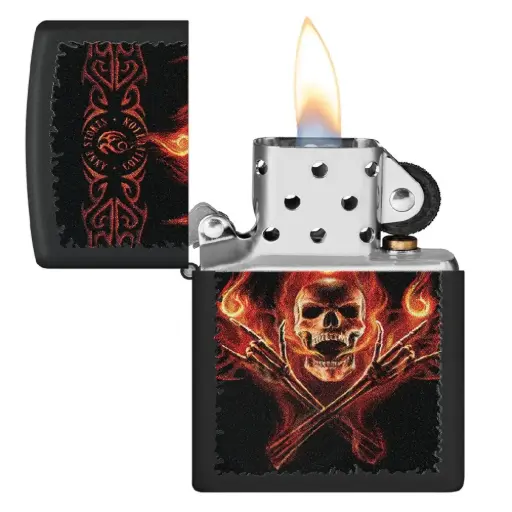 [DNA0032839] Zippo Windproof Lighter – Regular Black Matte – Anne Stokes Collection – 218-CI018438