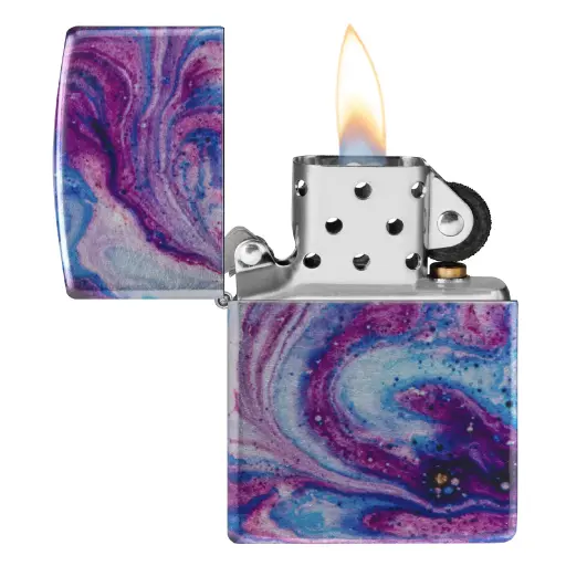 [DNA0032857] ولاعة زيبو المقاومة للرياح – "High Polish Chrome" – تصميم كون الفلك (Universe Astro) – 48547