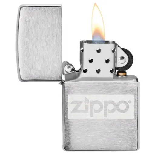[DNA0032927] طقم هدايا ولاعة زيبو – طقم الولاعة وقارورة الجيب (Hip Flask) – تصميم زيبو "Brushed Chrome" – 49358-200