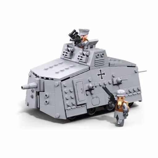 [DNA0034144] مجموعة مكعبات بناء هجوم دبابة A7V من الحرب العالمية الأولى (جيش سلوبان) - 506 قطع