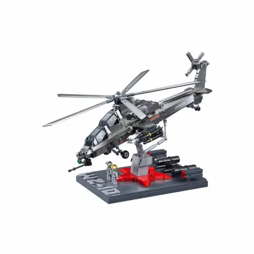 [DNA0034211] Sluban ModelBricks 1/35 WZ-10S Helicopter (Metal Coating) - 914 Pieces