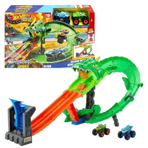 [DNA0034481] Hot Wheels Monster Trucks Dragon Demolition Playset