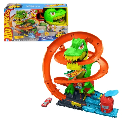 [DNA0034491] Hot Wheels City T-Rex Fire Station Playset