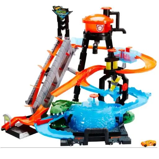 [DNA0034497] Hot Wheels Ultra Gator Car Wash Playset