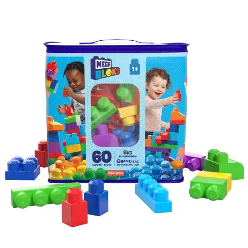 [DNA0034525] Mega Bloks Big Building Bag 60 Pieces - Classic