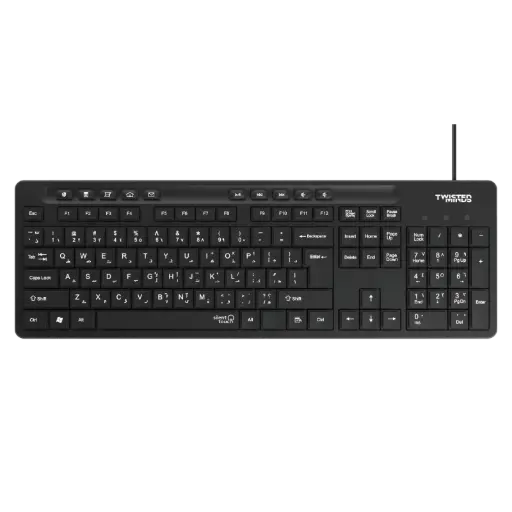 [DNA0034759] مجموعة "تويستد ماينز" السلكية 2 في 1 - لون أسود - لغة إنجليزية/عربية