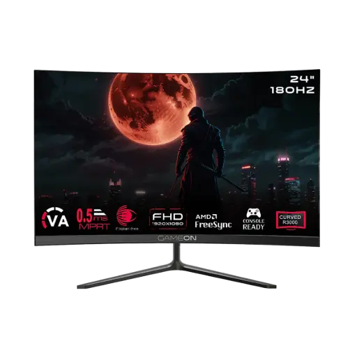 [DNA0034779] GAMEON 24" FHD 180Hz VA Curved Gaming Monitor
