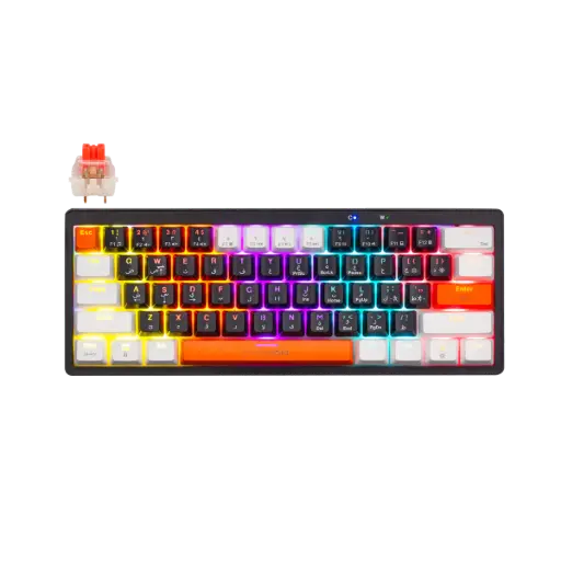 [DNA0034789] GAMEON AEROX 60% RGB Mechanical Keyboard Red Switch - EN/AR