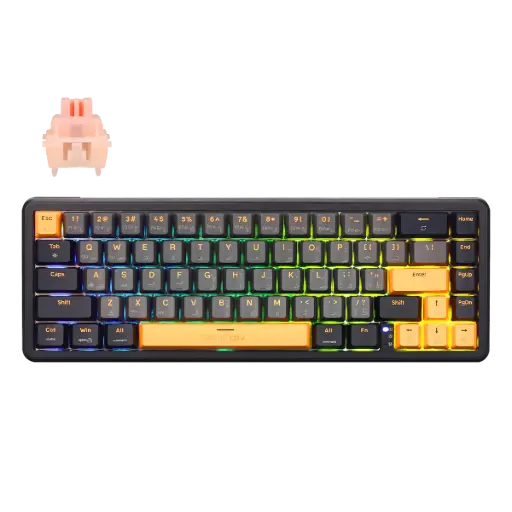 [DNA0034795] GAMEON VOLT 60% RGB Magnetic Mechanical Keyboard Pink Switch - EN/AR